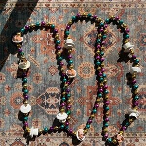 Matching Coffee & Beignet Mardi Gras Beads